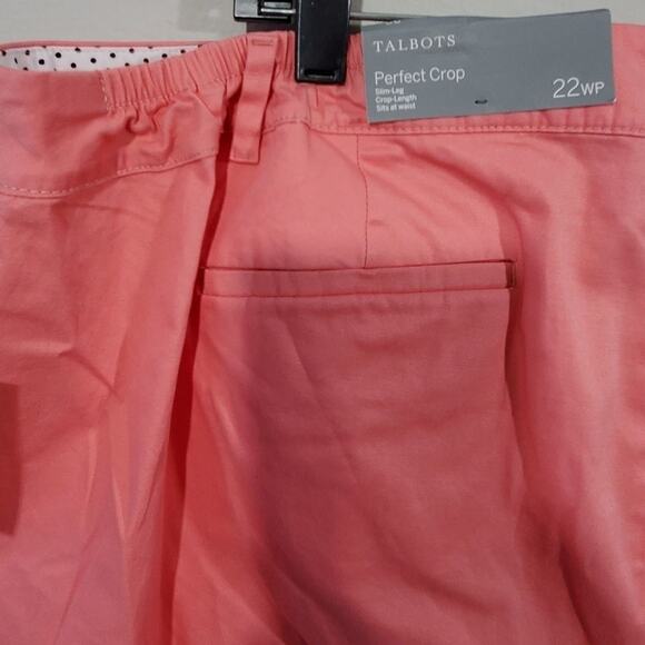 Talbots perfect crop coral plus size 22W petite - Picture 5 of 7